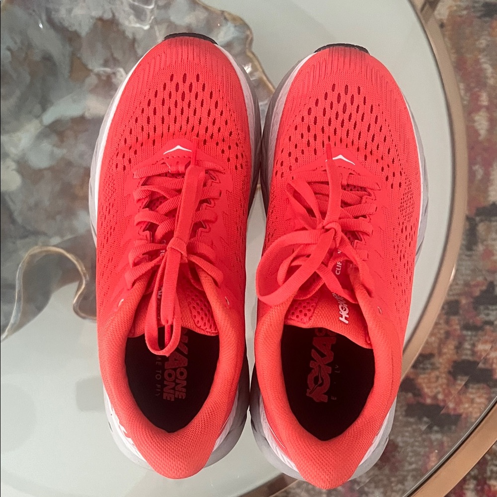 Hoka Clifton 7 Women's Vibrant Red Athletic Shoes